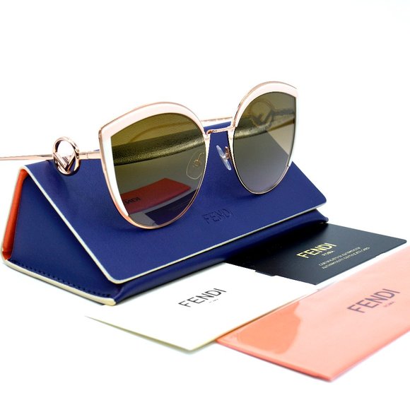 FENDI FF0290/S PINK ROSE GOLD AUTHENTIC SUNGLASSES - Picture 4 of 10